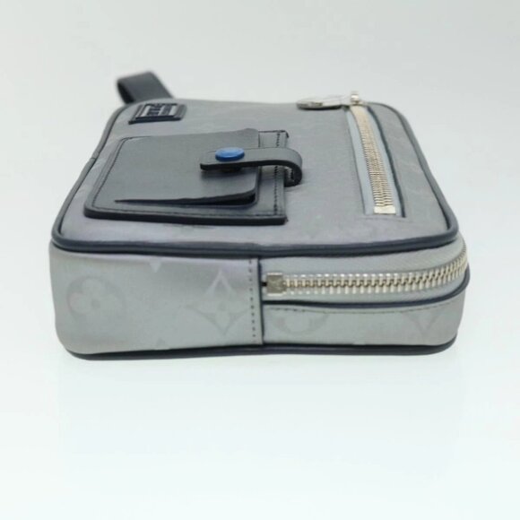 LOUIS VUITTON Monogram satellite Clutch Bag Silver M44171 LV Auth 32349A - Picture 6 of 16